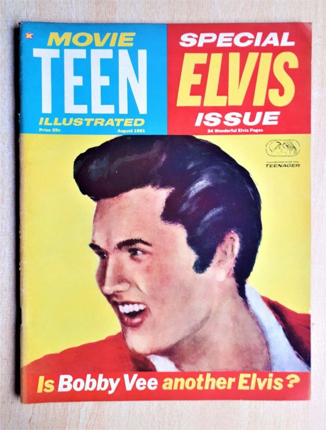 MOVIE TEEN ILLUSTRATED magazine side cover August 1961