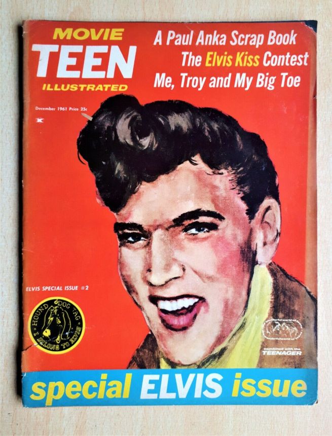 MOVIE TEEN ILLUSTRATED magazine side cover December 1961