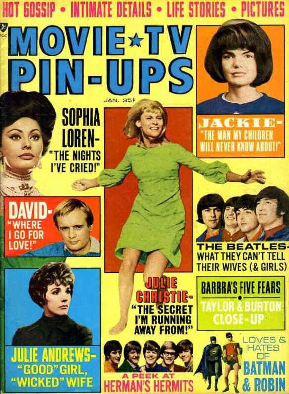 MOVIE TV PIN-UPS magazine side cover Issue 2 January 1967