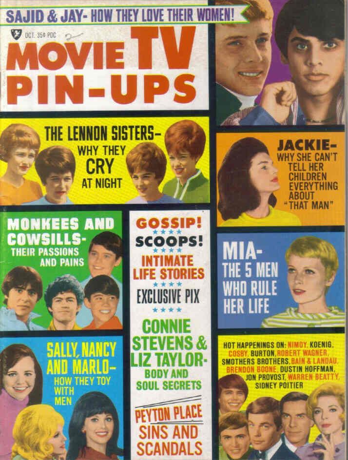 MOVIE TV PIN-UPS magazine side cover October 1968