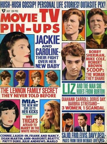 MOVIE TV PIN-UPS magazine side cover July 1969