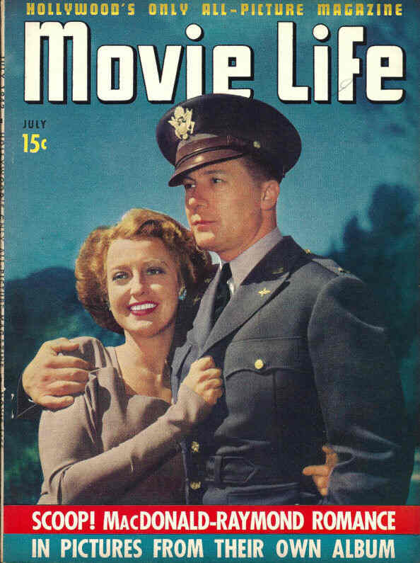 MOVIE LIFE magazine side cover July 1942