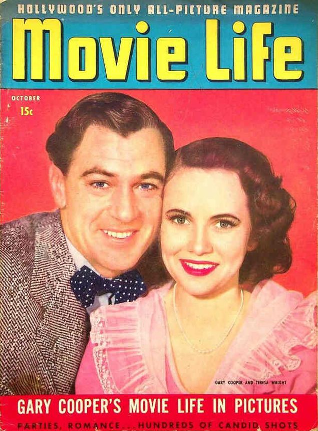 MOVIE LIFE magazine side cover October 1942