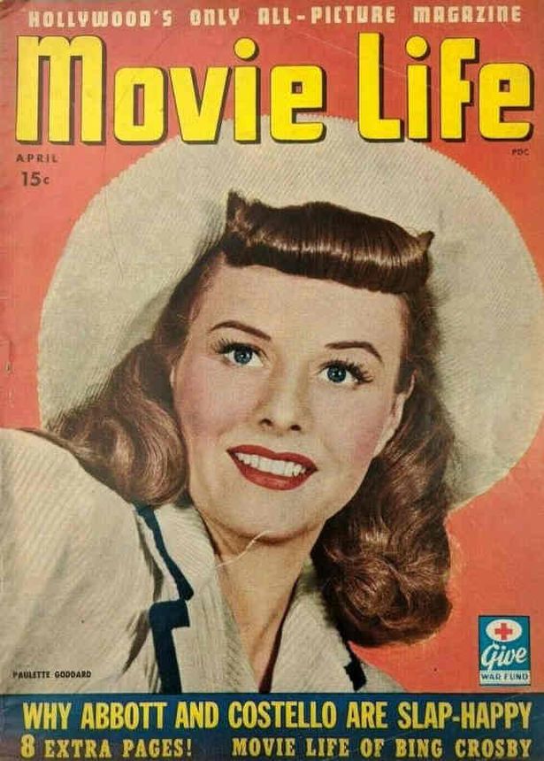 MOVIE LIFE magazine side cover April 1943