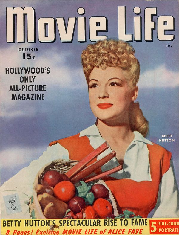 MOVIE LIFE magazine side cover October 1943