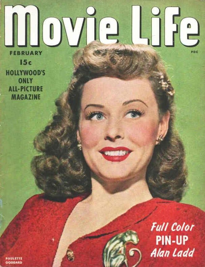 MOVIE LIFE magazine side cover February 1944