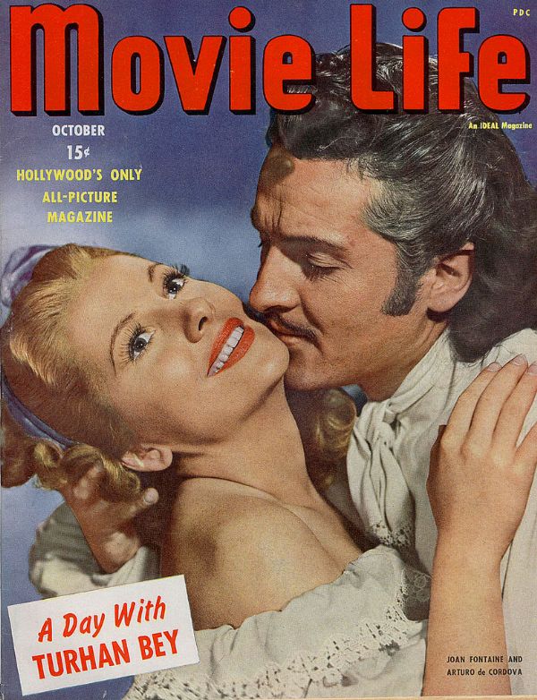 MOVIE LIFE magazine side cover October 1944