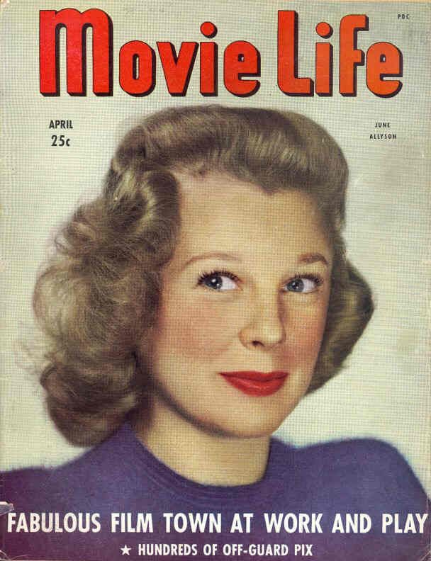 MOVIE LIFE magazine side cover April 1948