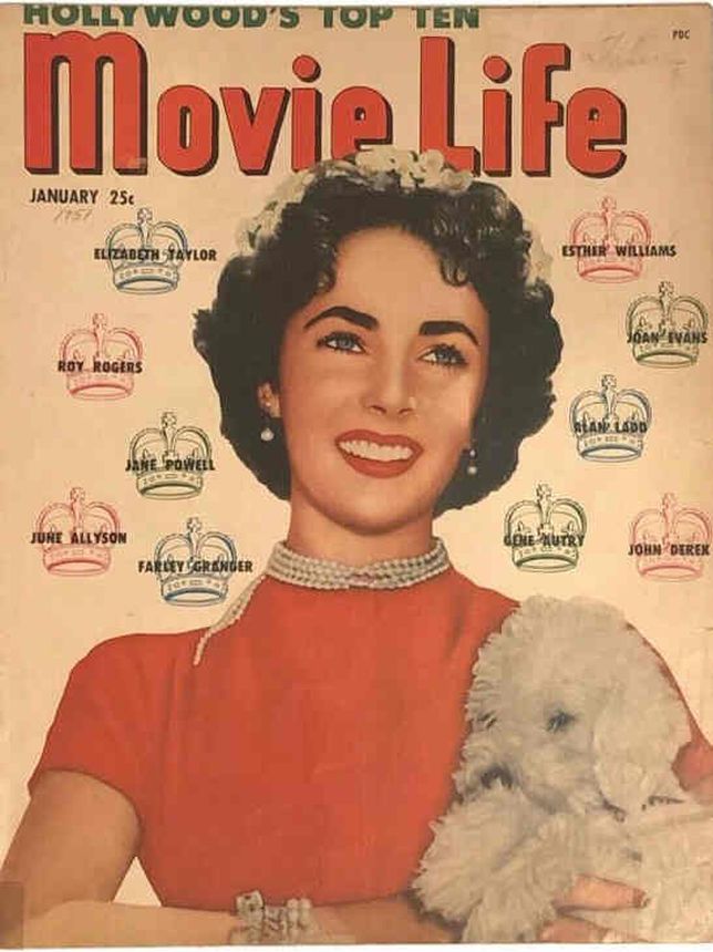 MOVIE LIFE magazine side cover January 1951