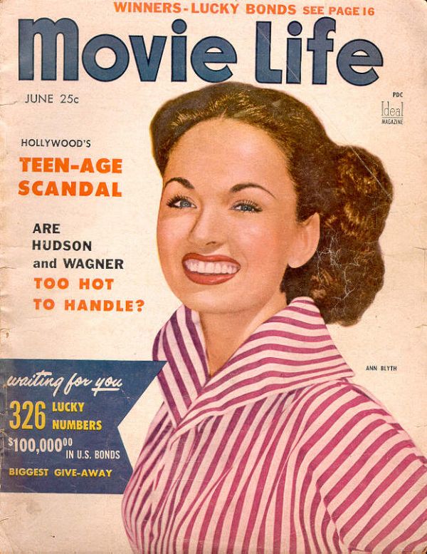 MOVIE LIFE magazine side cover June 1951