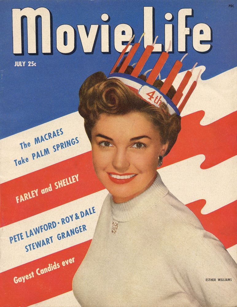 MOVIE LIFE magazine side cover July 1951