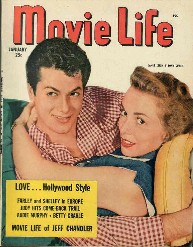 MOVIE LIFE magazine side cover January 1952