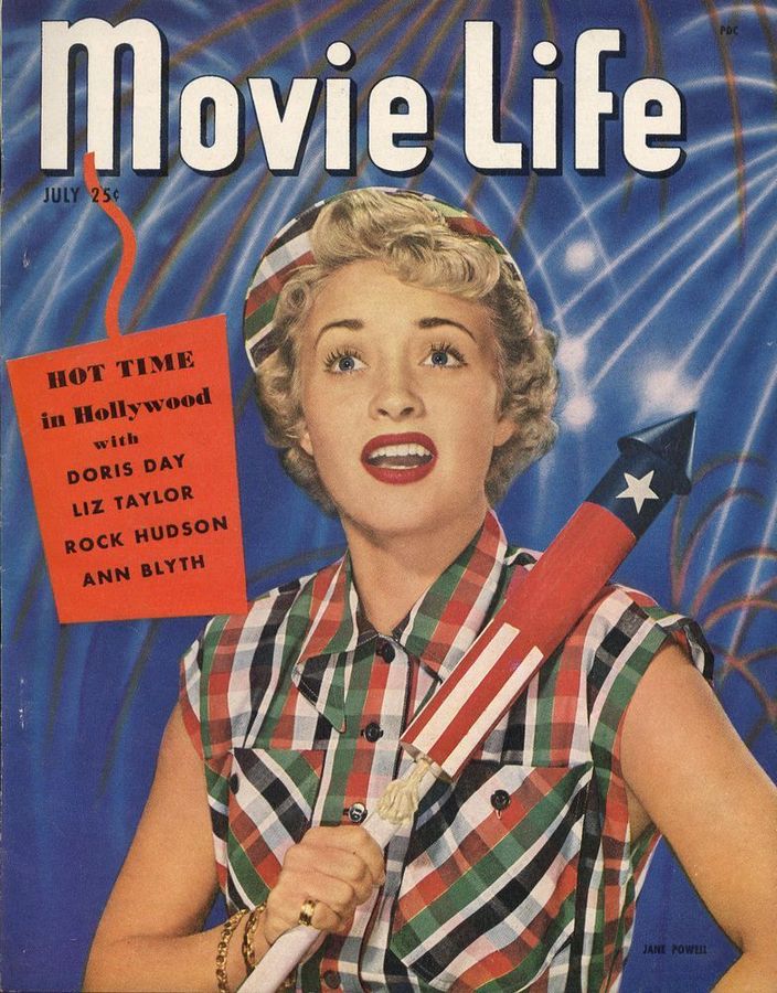 MOVIE LIFE magazine side cover July 1952