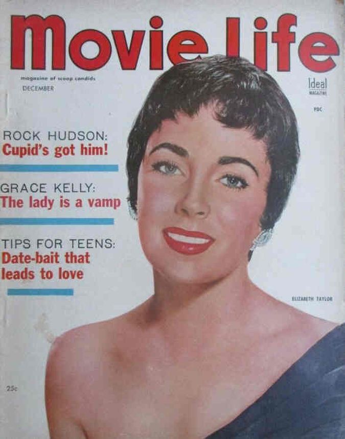 MOVIE LIFE magazine side cover December 1954