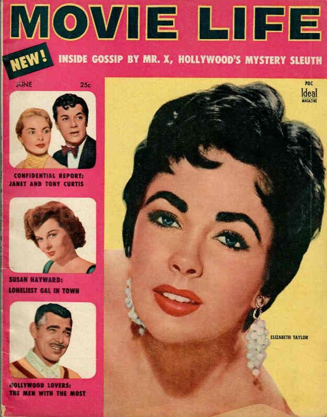 MOVIE LIFE magazine side cover June 1955