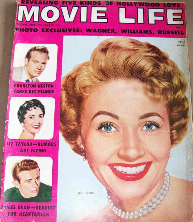 MOVIE LIFE magazine side cover November 1955
