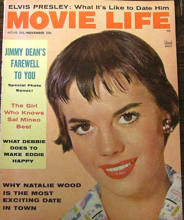 MOVIE LIFE magazine side cover November 1956