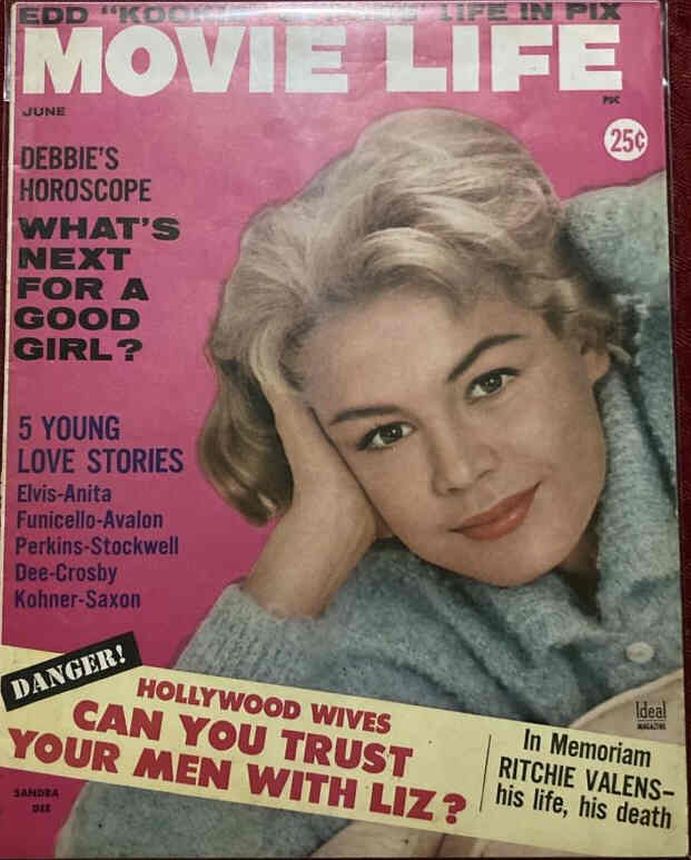 MOVIE LIFE magazine side cover June 1959