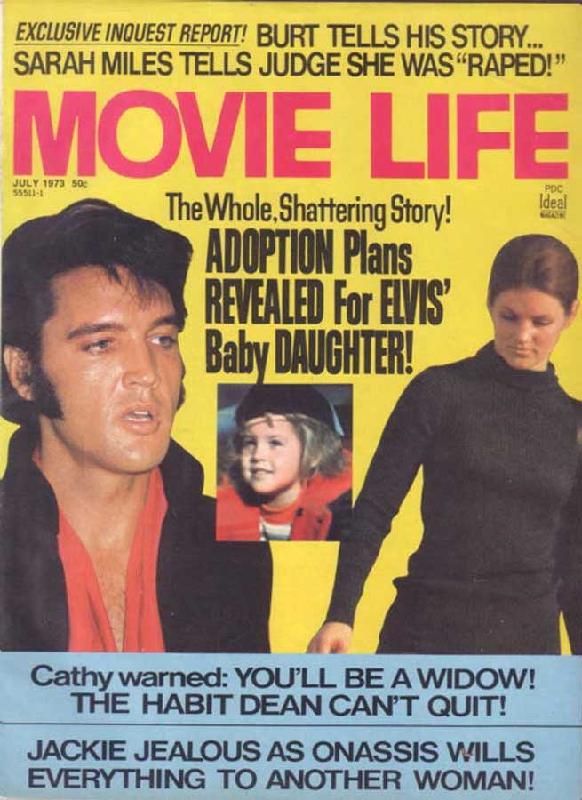 MOVIE LIFE magazine side cover July 1973