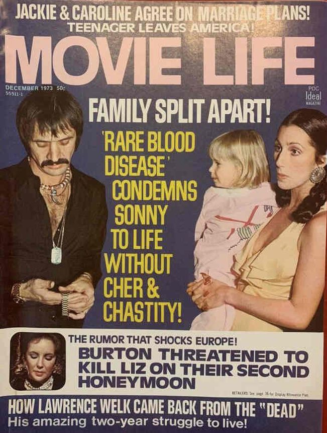 MOVIE LIFE magazine side cover December 1973