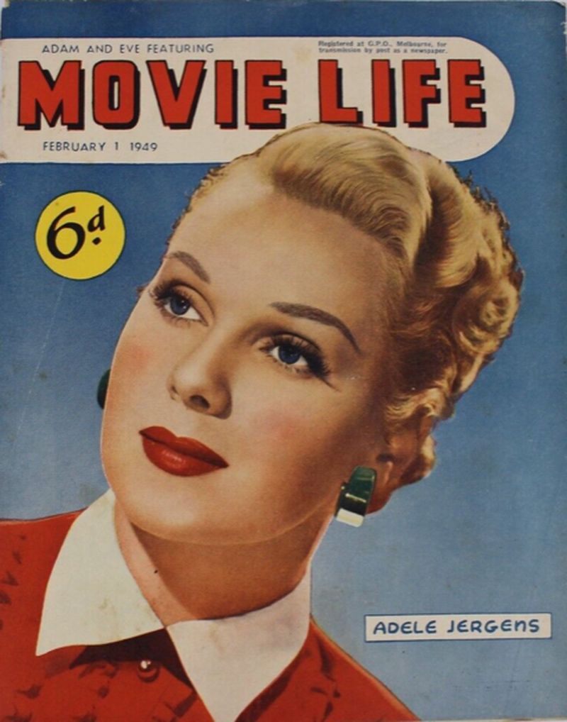 MOVIE LIFE (Au) magazine side cover 1 February 1949