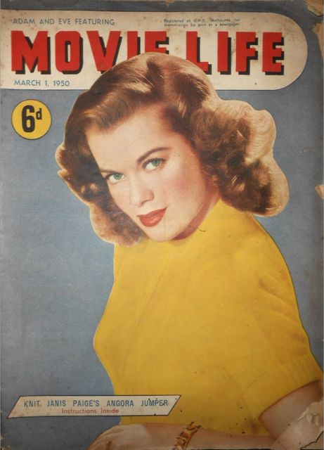 MOVIE LIFE (Au) magazine side cover 1 March 1950
