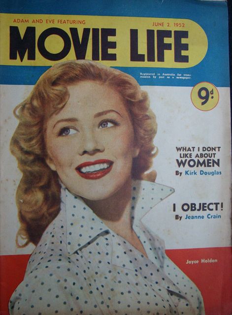 MOVIE LIFE (Au) magazine side cover June 1952