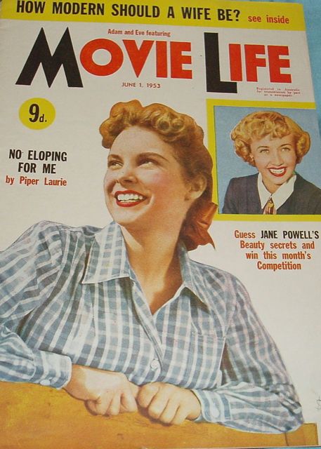MOVIE LIFE (Au) magazine side cover 1 June 1953