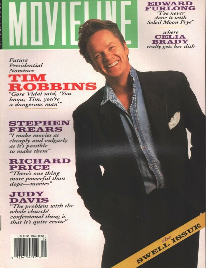 MOVIELINE magazine side cover October 1992