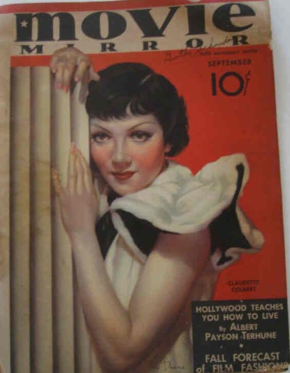 MOVIE MIRROR magazine side cover September 1933