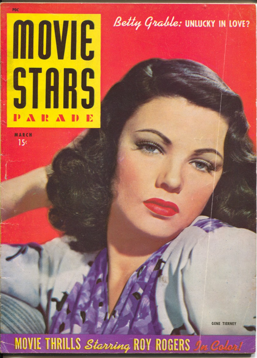 MOVIE STARS magazine side cover Issue 28  March 1943