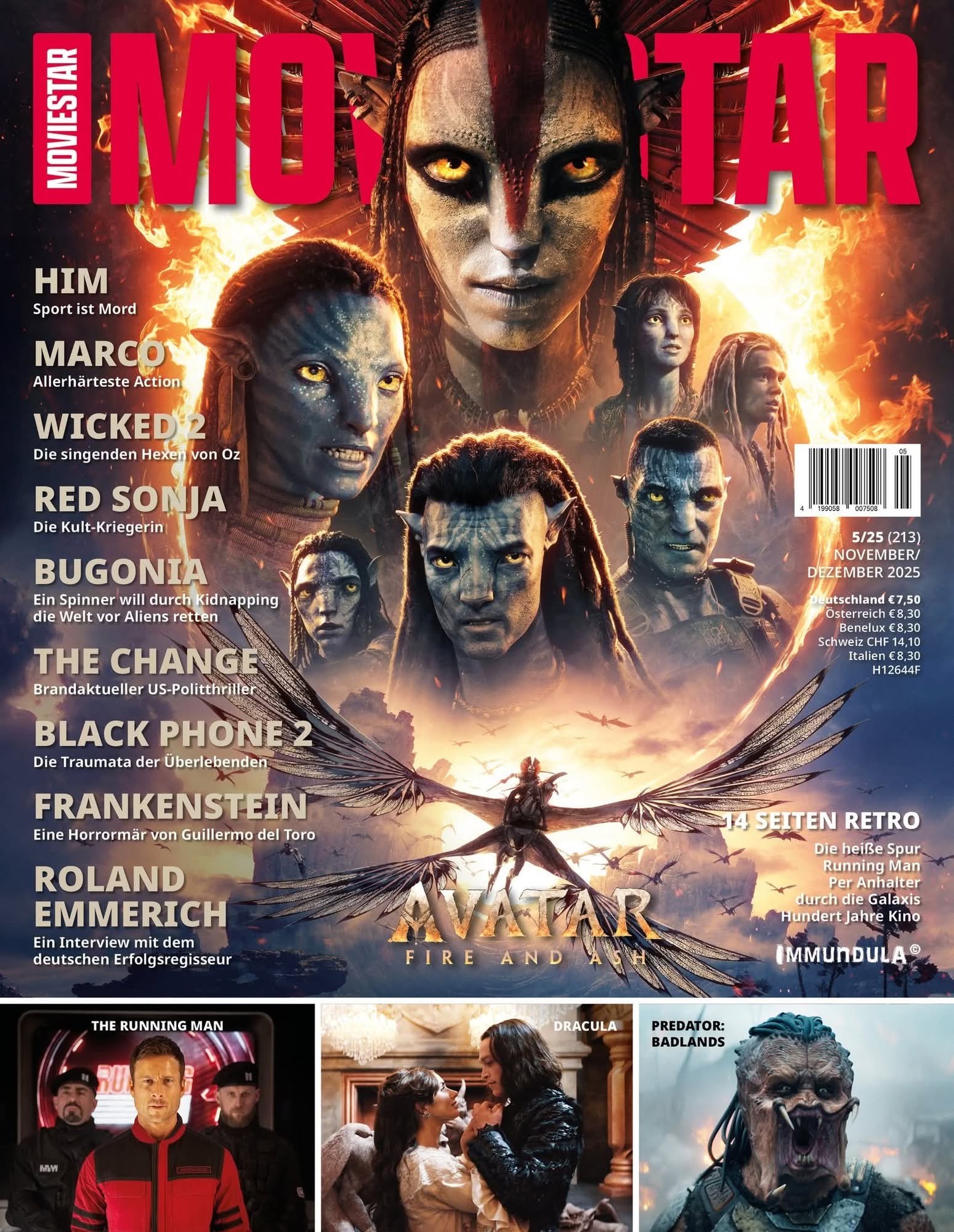 MOVIESTAR magazine side cover Issue 213 November 2025