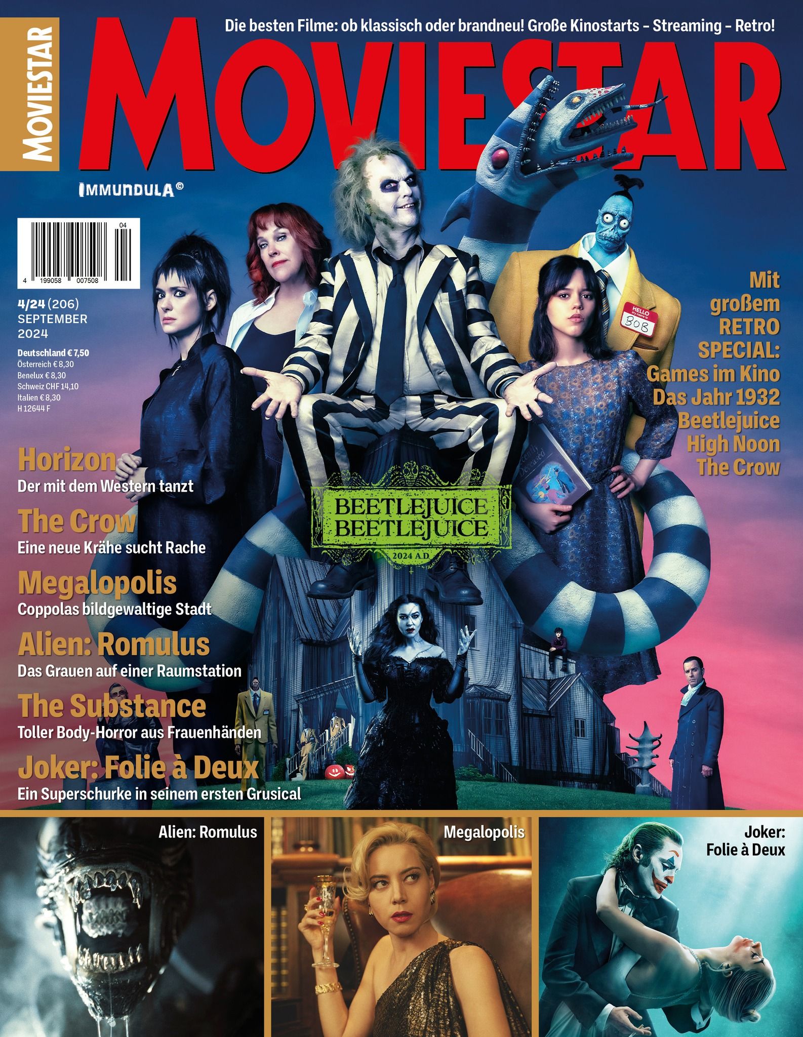 MOVIESTAR magazine side cover Issue 206  September/October 2024