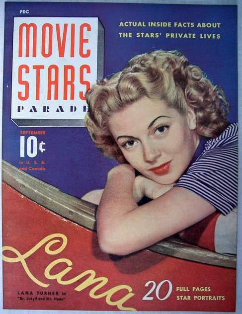 MOVIE STARS magazine side cover Issue 10 September 1941