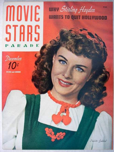 MOVIE STARS magazine side cover Issue 13 December 1941