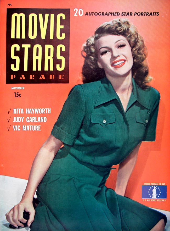 MOVIE STARS magazine side cover Issue 24 November 1942