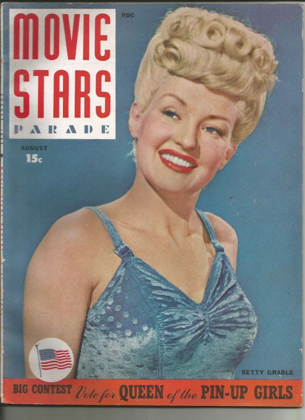 MOVIE STARS magazine side cover Issue 33 August 1943