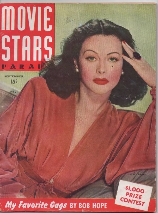 MOVIE STARS magazine side cover Issue 34 September 1943
