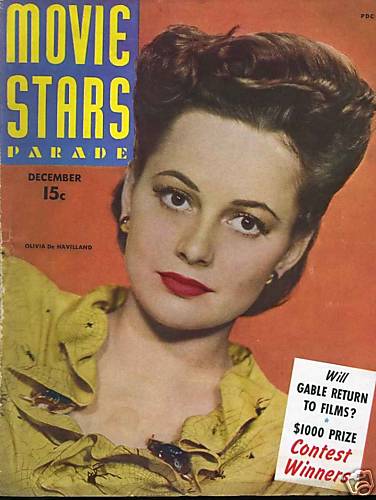 MOVIE STARS magazine side cover Issue 37 December 1943