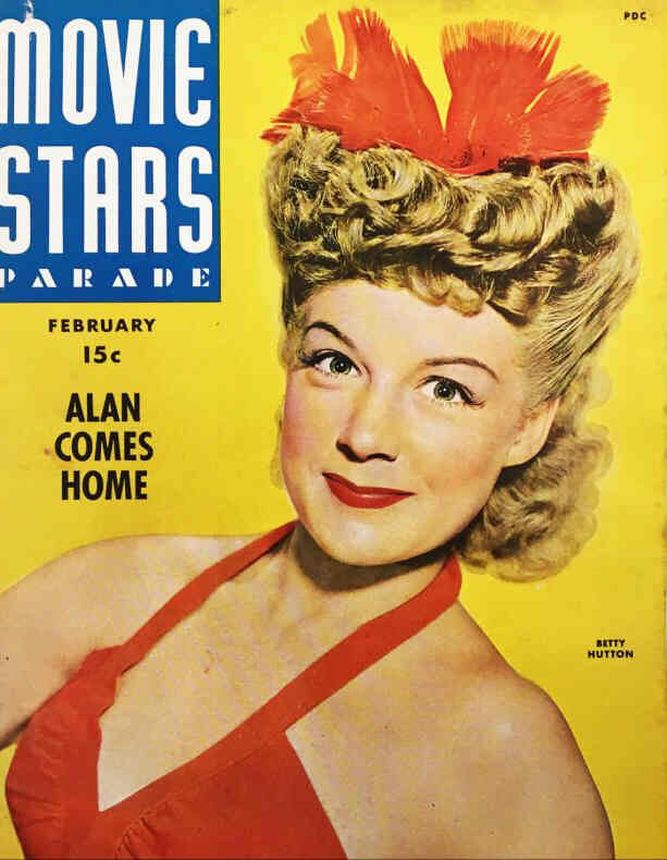 MOVIE STARS magazine side cover Issue 39 February 1944