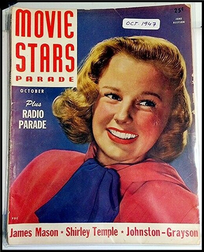 MOVIE STARS magazine side cover Issue 83 October 1947