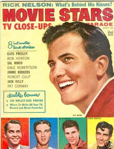 MOVIE STARS magazine side cover Issue 213 August 1958