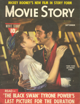 MOVIE STORY magazine cover September 1942