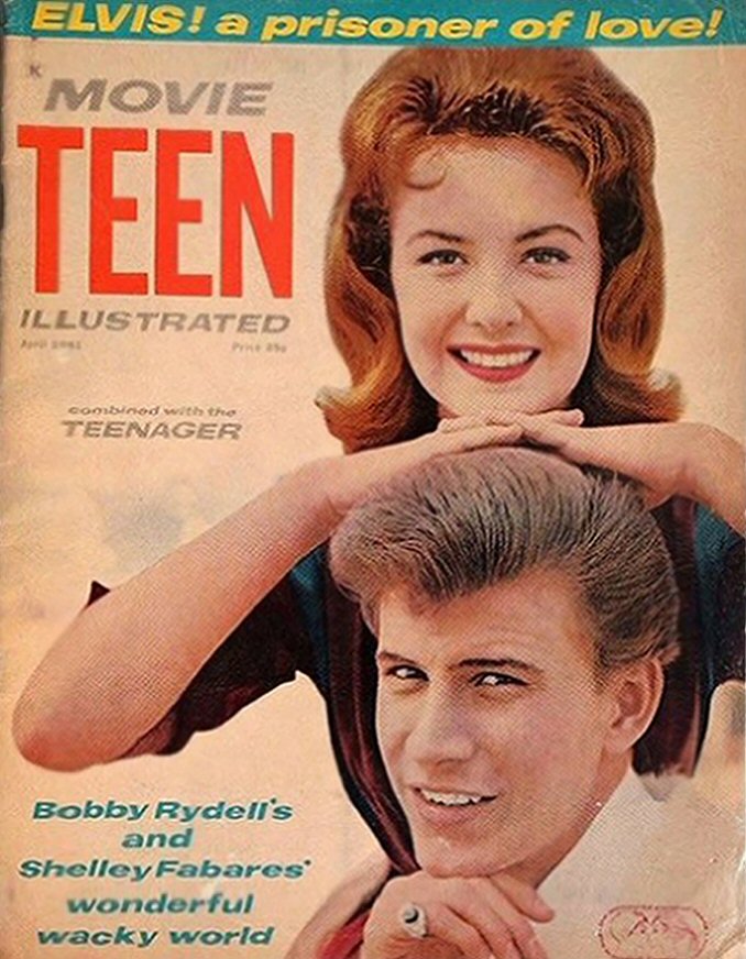 MOVIE TEEN ILLUSTRATED magazine side cover  April 1961