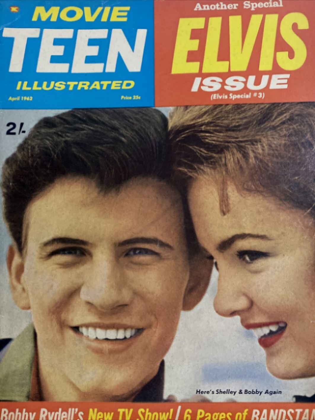 MOVIE TEEN ILLUSTRATED magazine side cover Issue 3  Special  April 1962