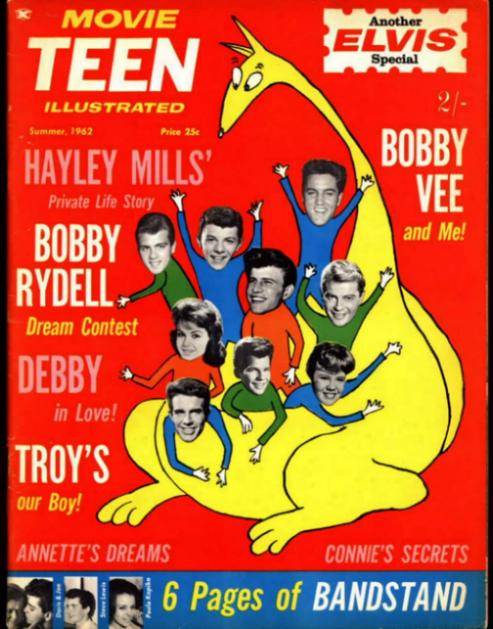 MOVIE TEEN ILLUSTRATED magazine side cover Summer 1962