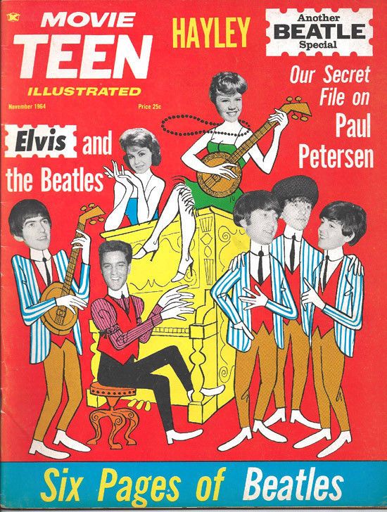 MOVIE TEEN ILLUSTRATED magazine side cover November 1964