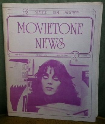 MOVIETONE NEWS magazine cover Issue 34 August 1974