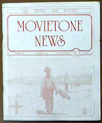 MOVIETONE NEWS magazine side cover Issue 36 October 1974