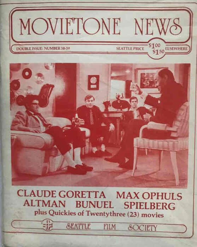 MOVIETONE NEWS magazine side cover Issue 58/59 August 1978